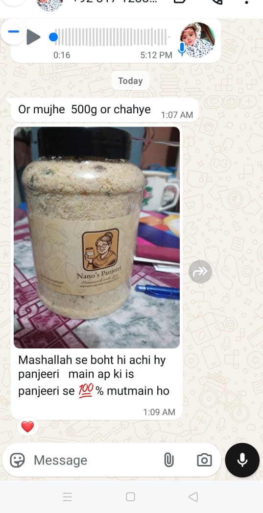 Nano’s Traditional Homemade Panjeeri